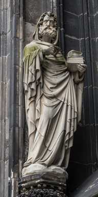 Köln - Statuen am Westfassade des Kölner Doms