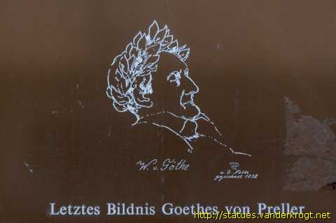 Eisenach - Friedrich-Preller-Gedenktafel mit Goethe-Porträt
