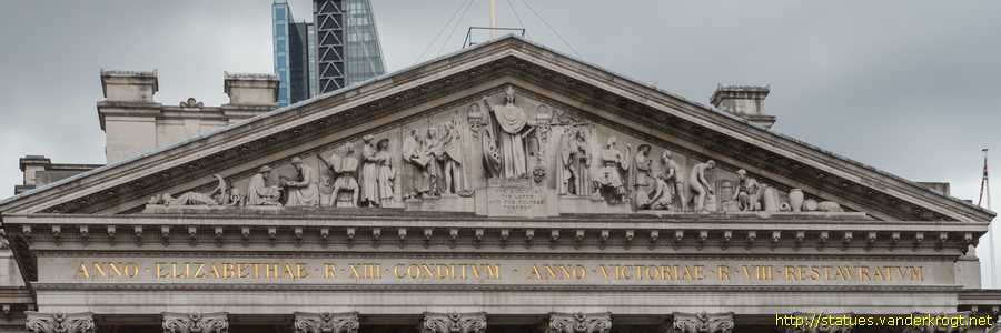 London - Pediment of the Royal Exchange
