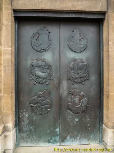 Norwich - Bronze Doors with Trades and History of Norwich