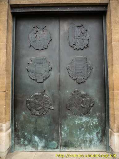Norwich - Bronze Doors with Trades and History of Norwich